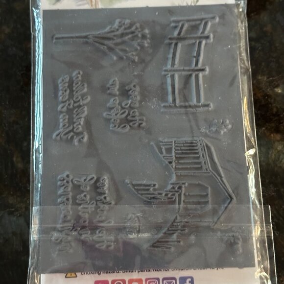 Art Impressions Bible Journaling 5169 He Leads Me Covered Bridge Stamp Set New - Picture 5 of 8